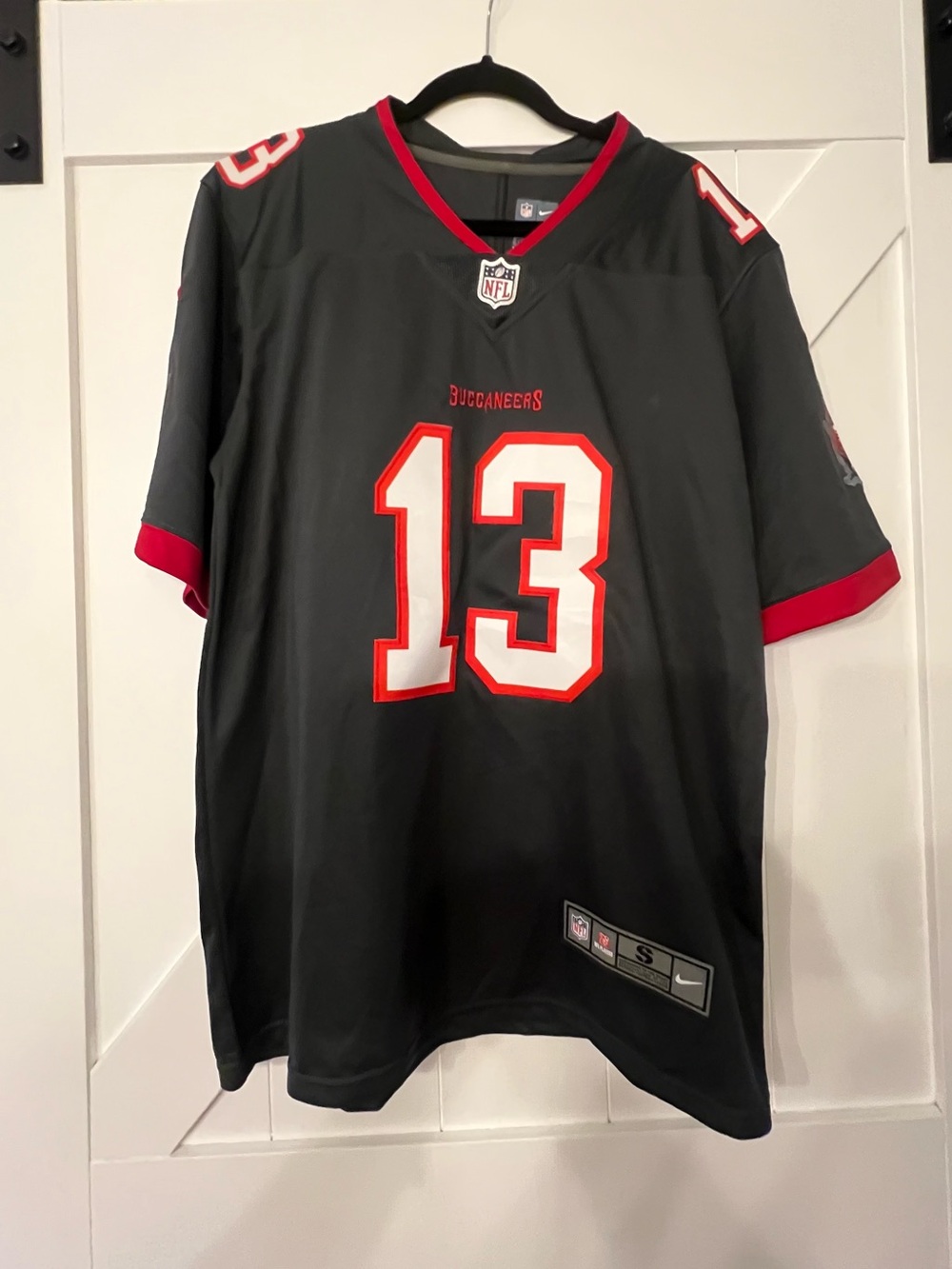 NFL Buccaneers Black and Red #13 Jersey